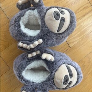 Gray Sloth Kids Slippers size 13